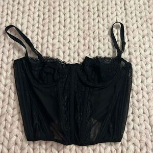 NWOT Black corset going out top